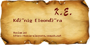 Kőnig Eleonóra névjegykártya